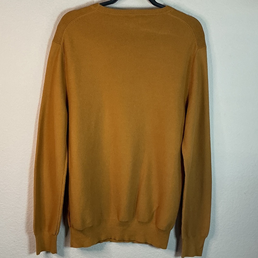 J.Crew Men’s Mustard Knit Sweater Crewneck Size M - Picture 3 of 5